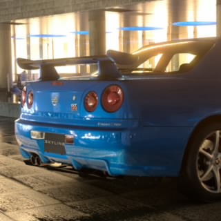 D. Blue
